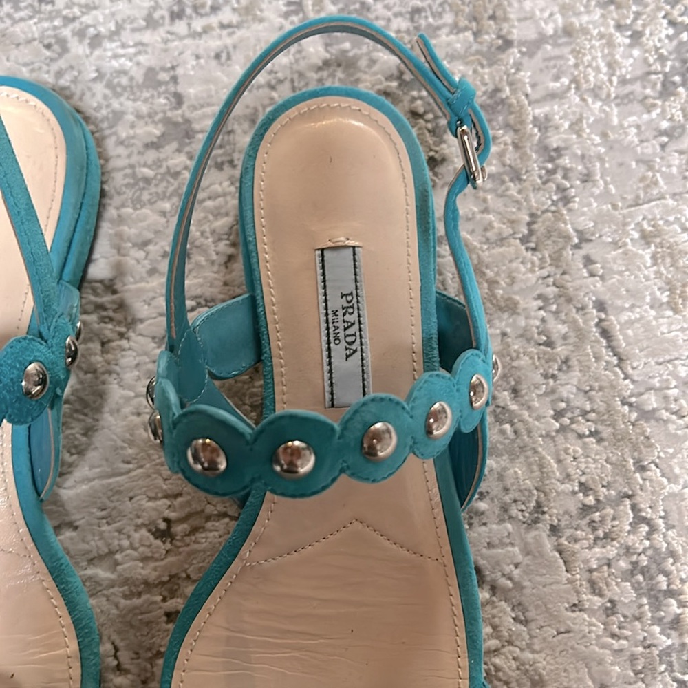 Prada Suede Sandals Size 36.5 - Picture 3 of 4
